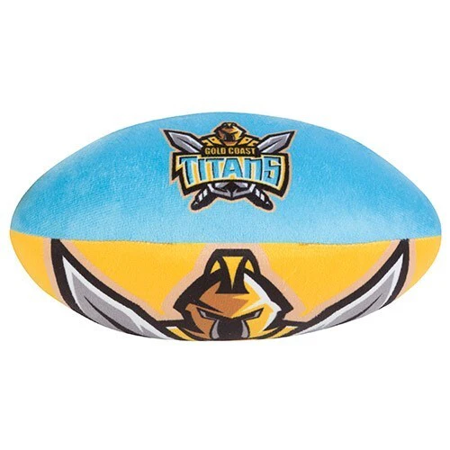 NRL Plush Soft Football - Gold Coast Titans - Ball - 12cm x 25cm