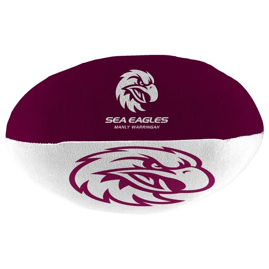 NRL Plush Soft Football - Manly Sea Eagles - Ball - 12cm x 25cm