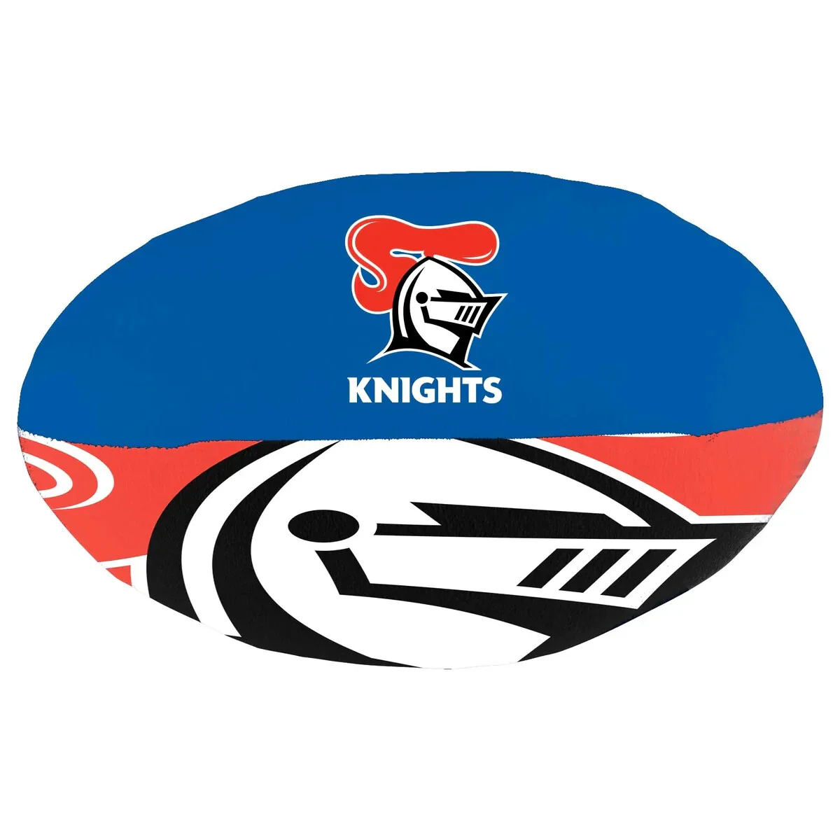 NRL Plush Soft Football - Newcastle Knights - Ball - 12cm x 25cm - Image 2