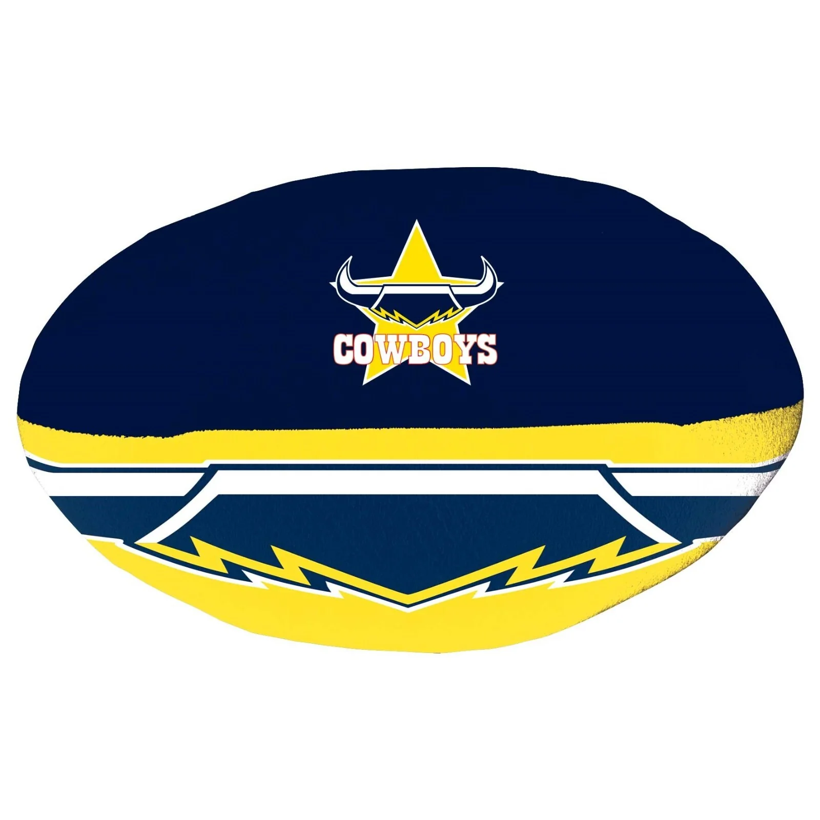 NRL Plush Soft Football - North Queensland Cowboys - Ball - 12cm x 25cm - Image 2