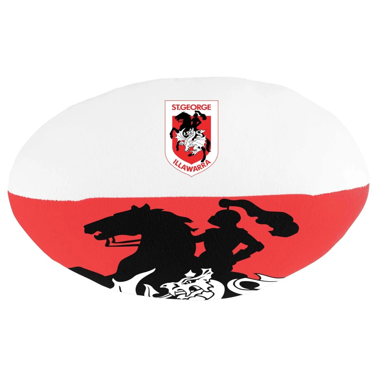 NRL Plush Soft Football - St George Illawarra Dragons - Ball - 12cm x 25cm