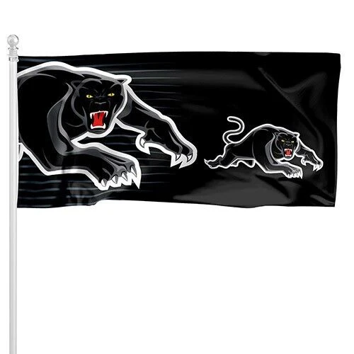 NRL Pole Flag - Penrith Panthers - 90cm x 180cm - Steel Eyelets - Image 2