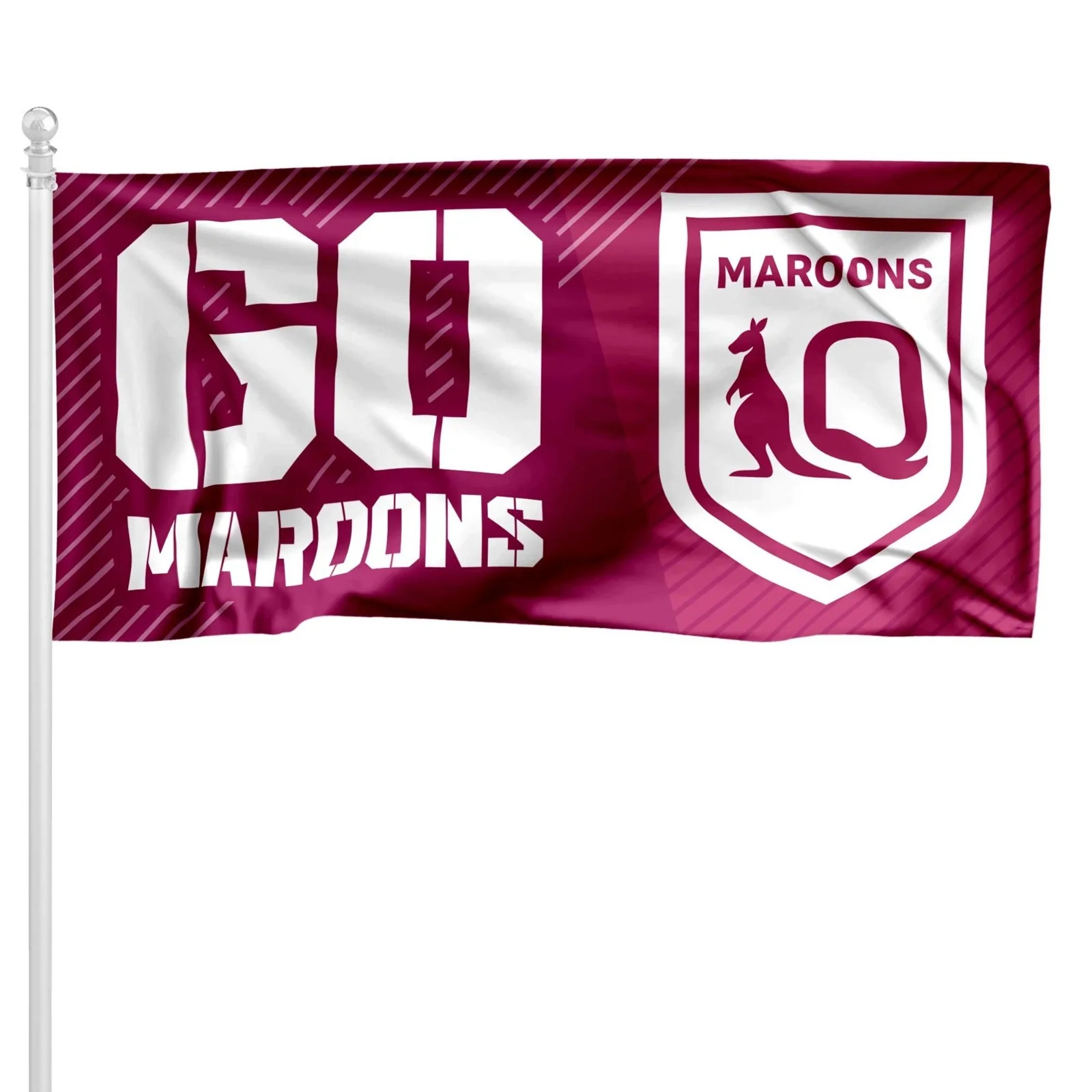 NRL Pole Flag - Queensland Maroons - 90cm x 180cm - State Of Origin - Image 2