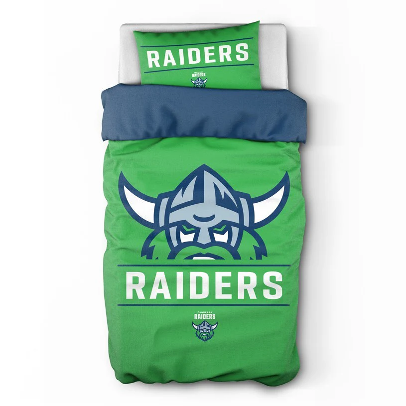 NRL Quilt Cover Set - Canberra Raiders - Doona Cover - Pillowcases - Image 3