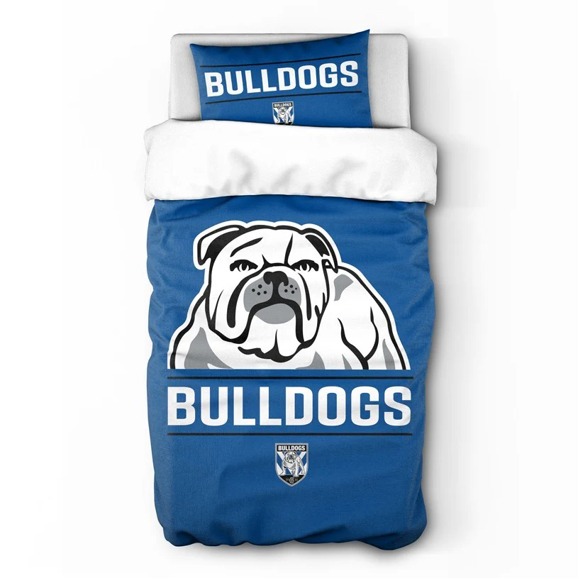 NRL Quilt Cover Set - Canterbury Bulldogs - Doona Cover - Pillowcases - Image 3