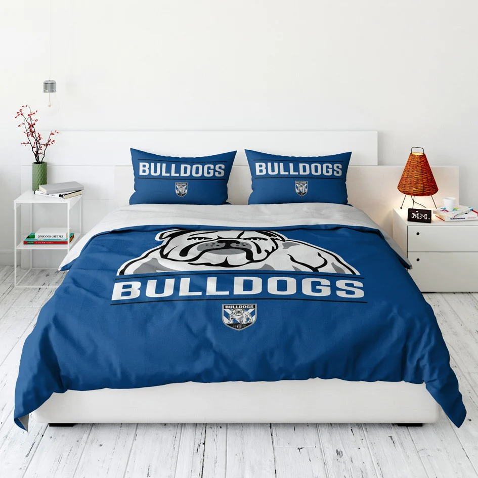 NRL Quilt Cover Set - Canterbury Bulldogs - Doona Cover - Pillowcases - Image 5