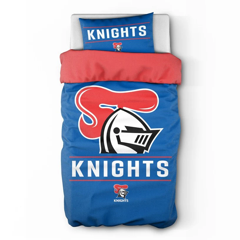 NRL Quilt Cover Set - Newcastle Knights - Doona Cover - Pillowcases - Image 2