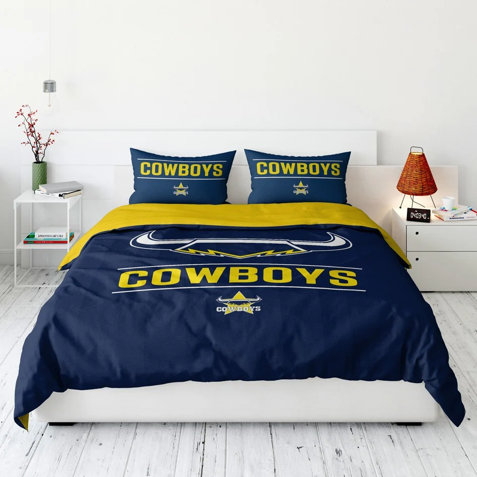 NRL Quilt Cover Set - North Queensland Cowboys - Doona Cover - Pillowcases