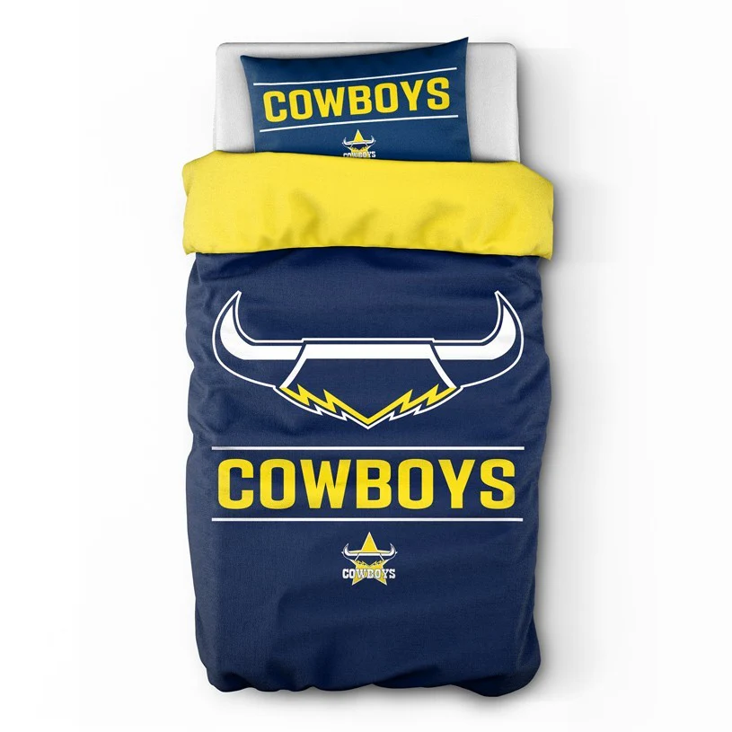 NRL Quilt Cover Set - North Queensland Cowboys - Doona Cover - Pillowcases - Image 3