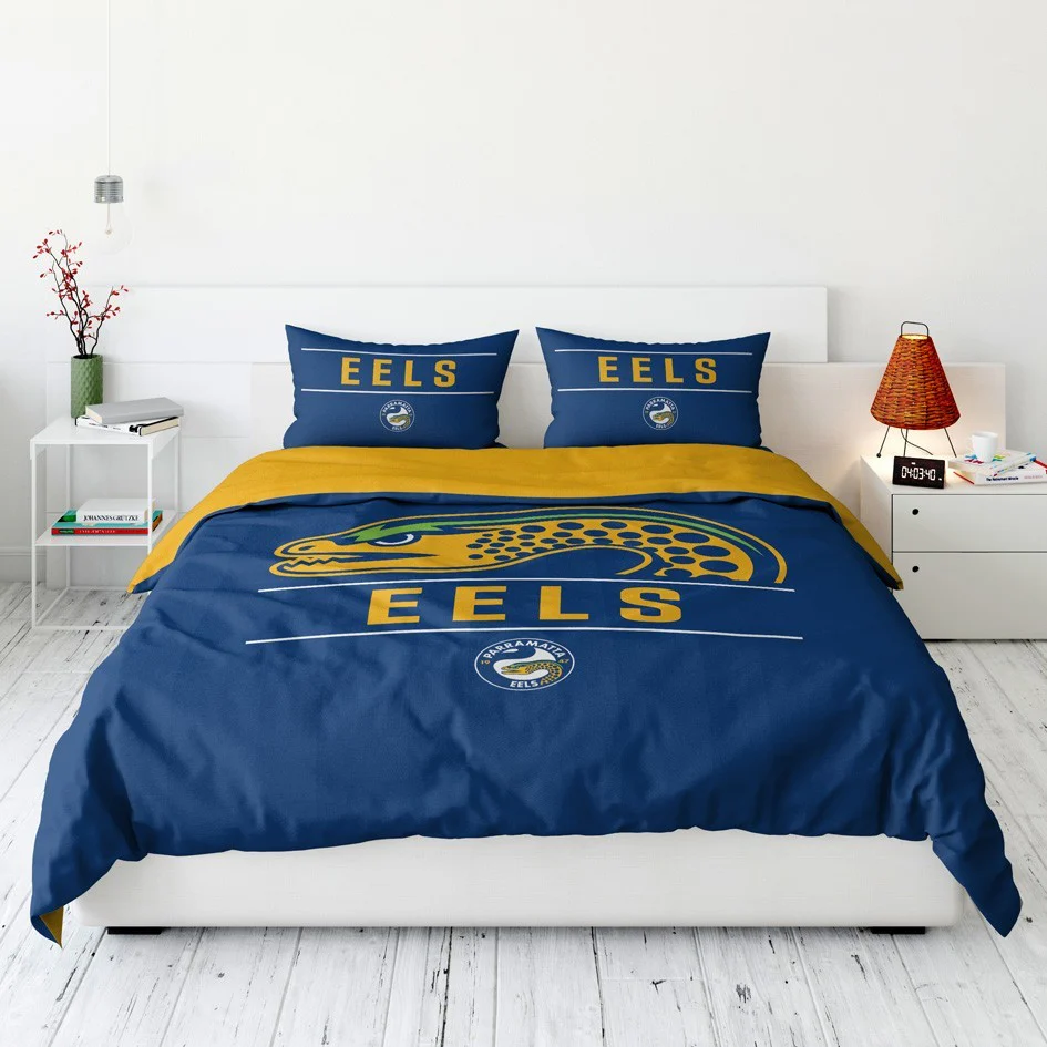 NRL Quilt Cover Set - Parramatta Eels - Doona Cover - Pillowcases - Image 4