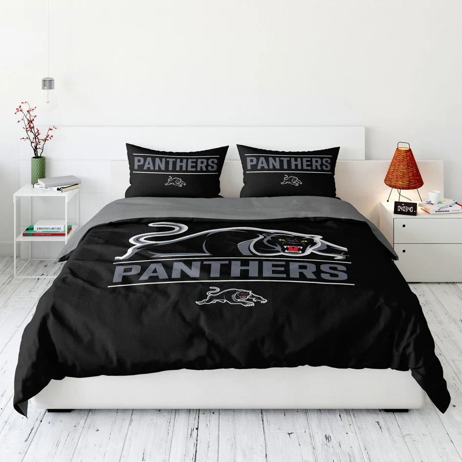 NRL Quilt Cover Set - Penrith Panthers - Doona Cover - Pillowcases - Image 4