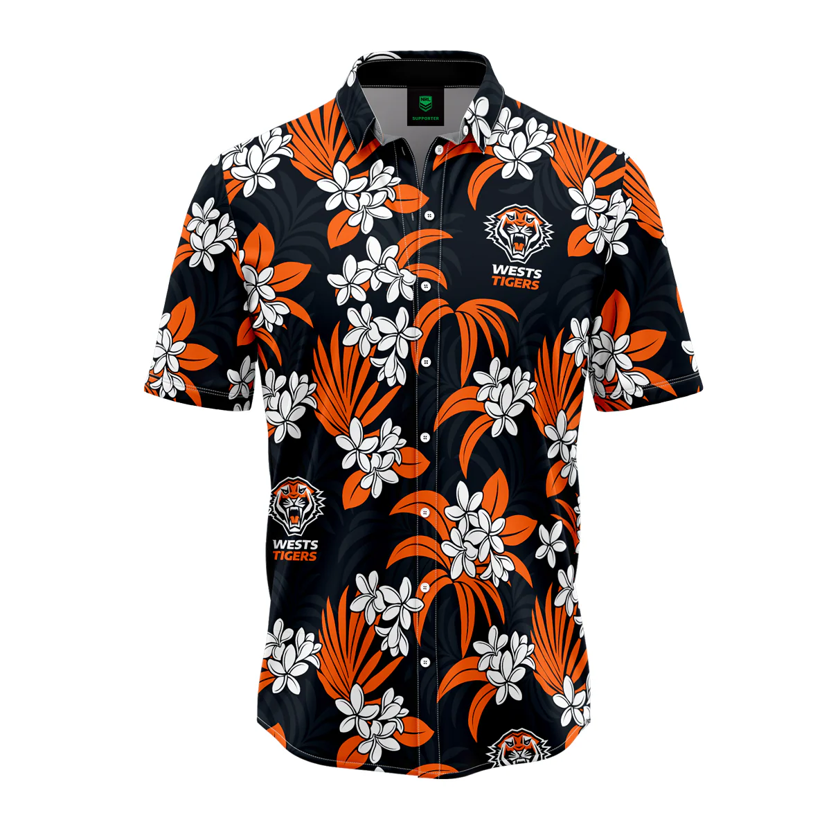 NRL 'Reef' Hawaiian Shirt - West Tigers - Adult - Mens