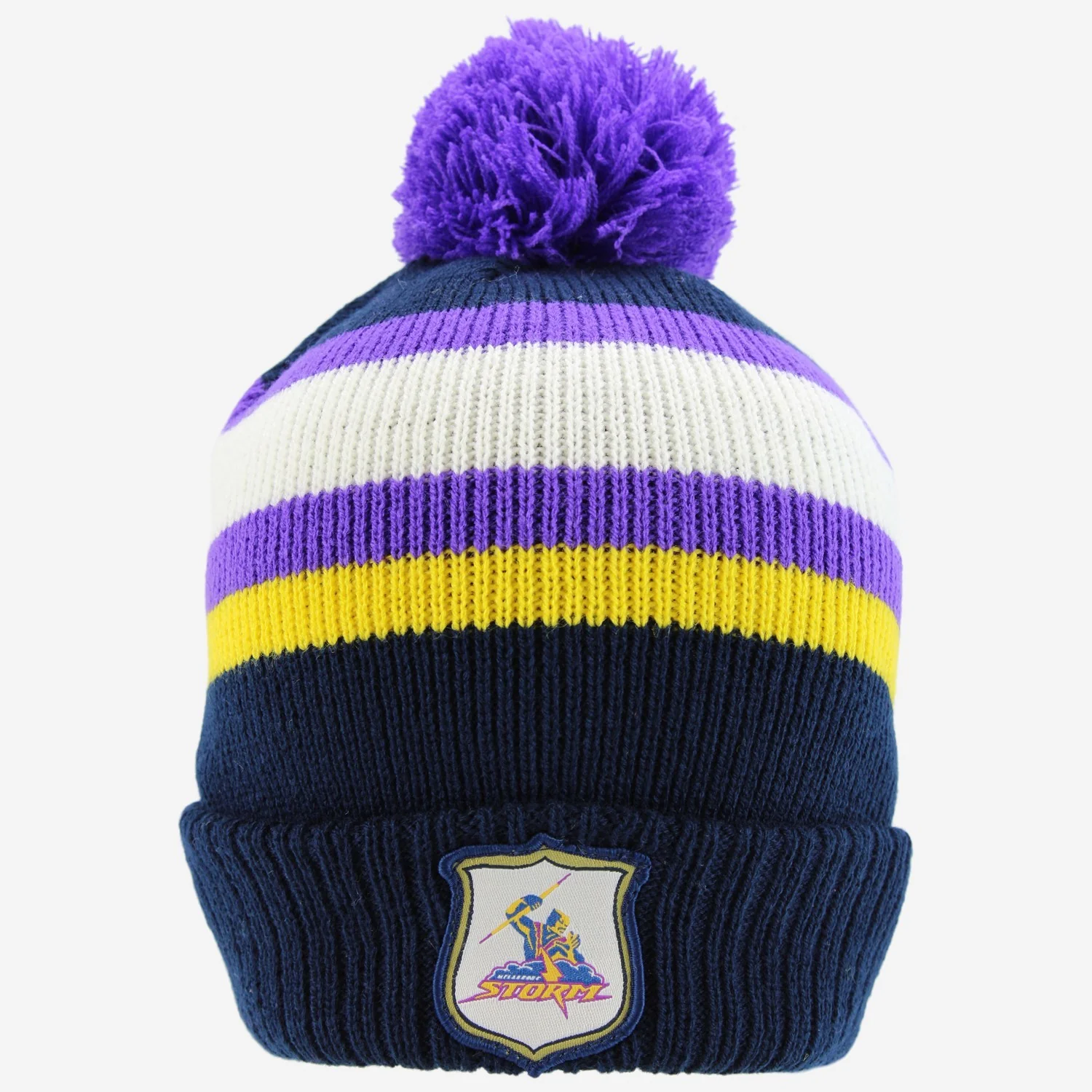 NRL Retro Beanie - Melbourne Storm - Winter Hat - Image 2