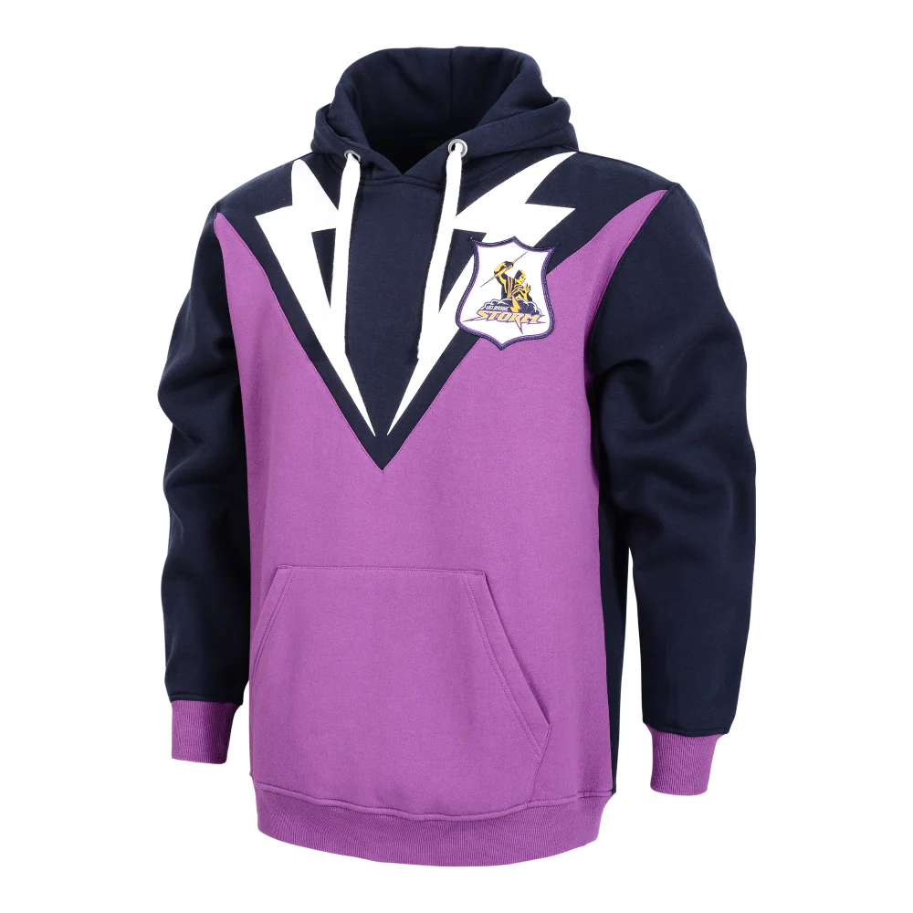 NRL Retro Hoodie - Melbourne Storm - Adult - Mens - Pullover