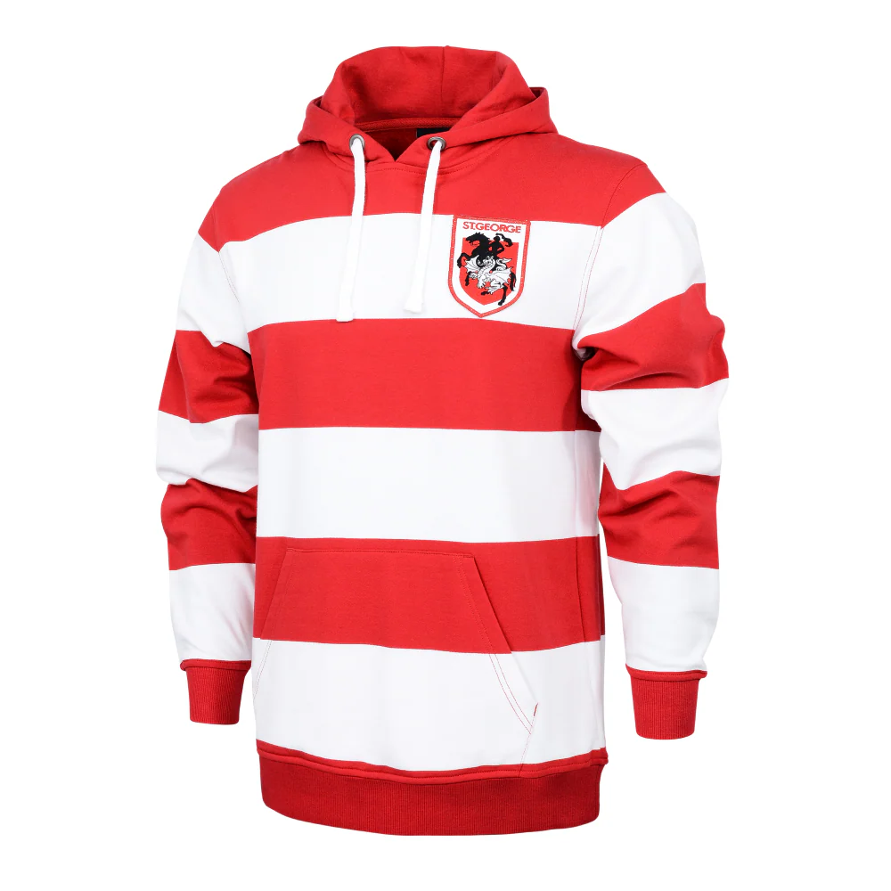 NRL Retro Hoodie - St George Illawarra Dragons - Adult - Mens - Pullover