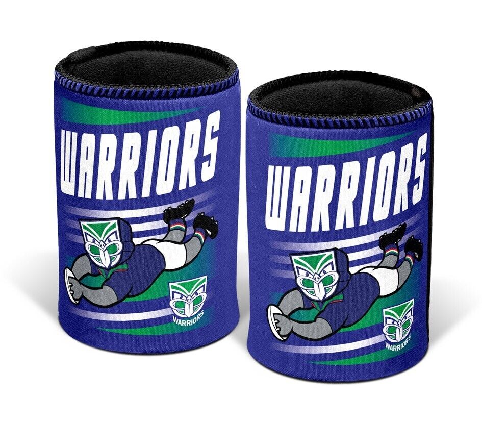 NRL Retro Stubby Can Cooler - New Zealand Warriors - Drink - Rubber Base - Image 2