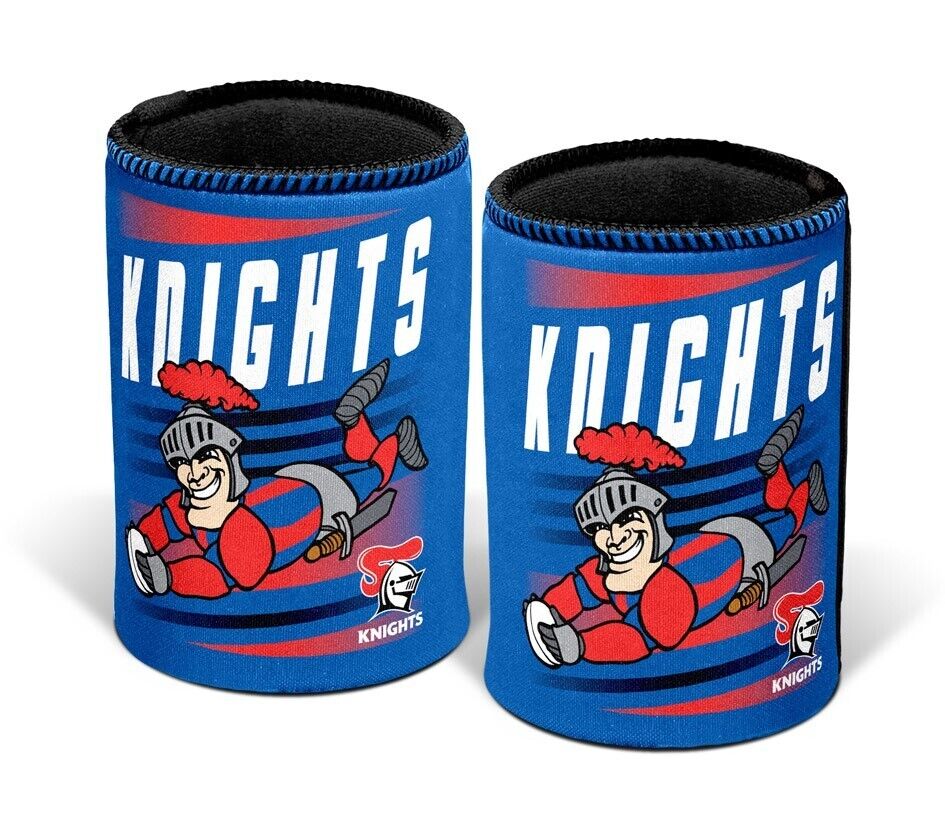 NRL Retro Stubby Can Cooler - Newcastle Knights - Drink - Rubber Base - Image 2