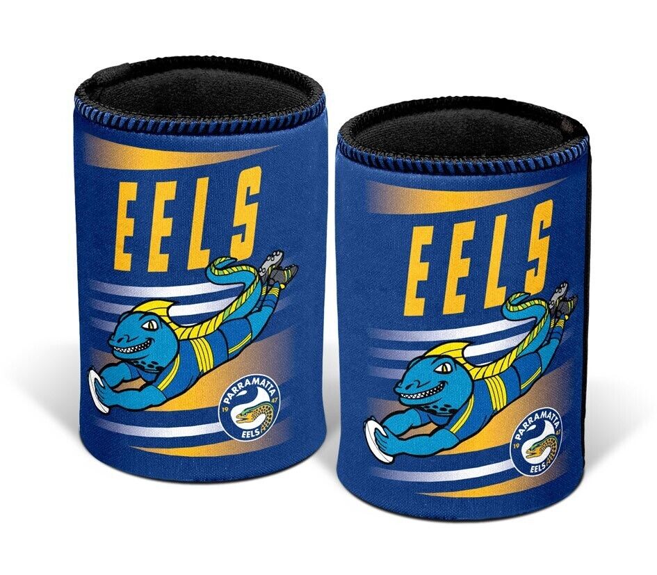 NRL Retro Stubby Can Cooler - Paramatta Eels - Drink - Rubber Base - Image 2