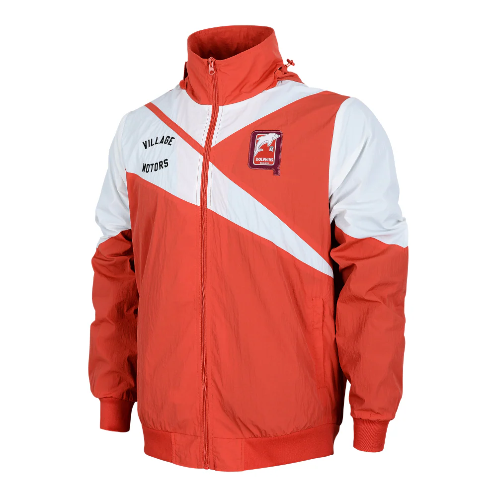 NRL Retro Track Jacket - Dolphins - Full Zip - Lightweight
