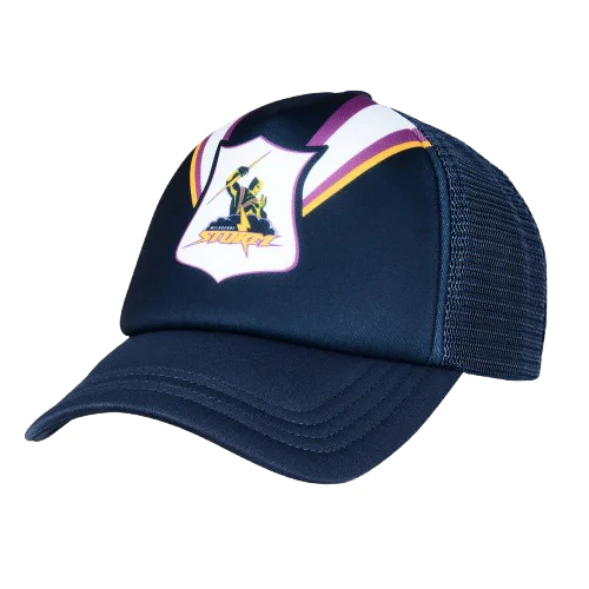 NRL Retro Trucker Cap - Melbourne Storm - Hat - Adult - Image 2