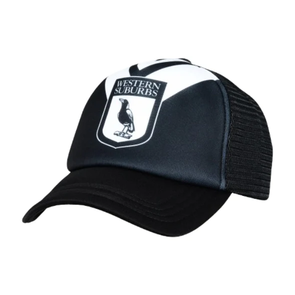 NRL Retro Trucker Cap - Western Suburbs Magpies - Hat - Adult - Image 2