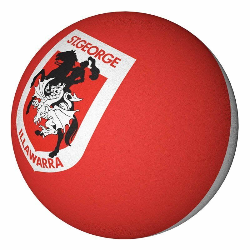 NRL Rubber High Bounce Hand Ball - St George Illawarra Dragons - Single - 6cm