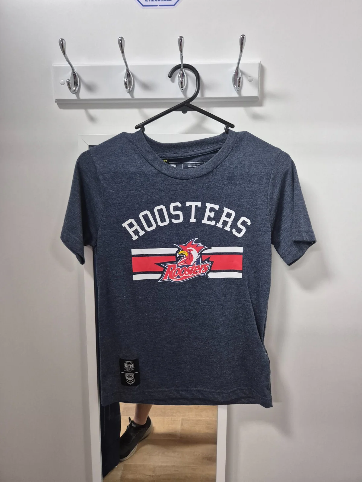 NRL Screen Printed Marle Tee Shirt - Sydney Roosters - Kids - T-Shirt