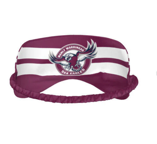 NRL Sleep Mask - Manly Sea Eagles - Reversible - Washable - One Size - Image 3