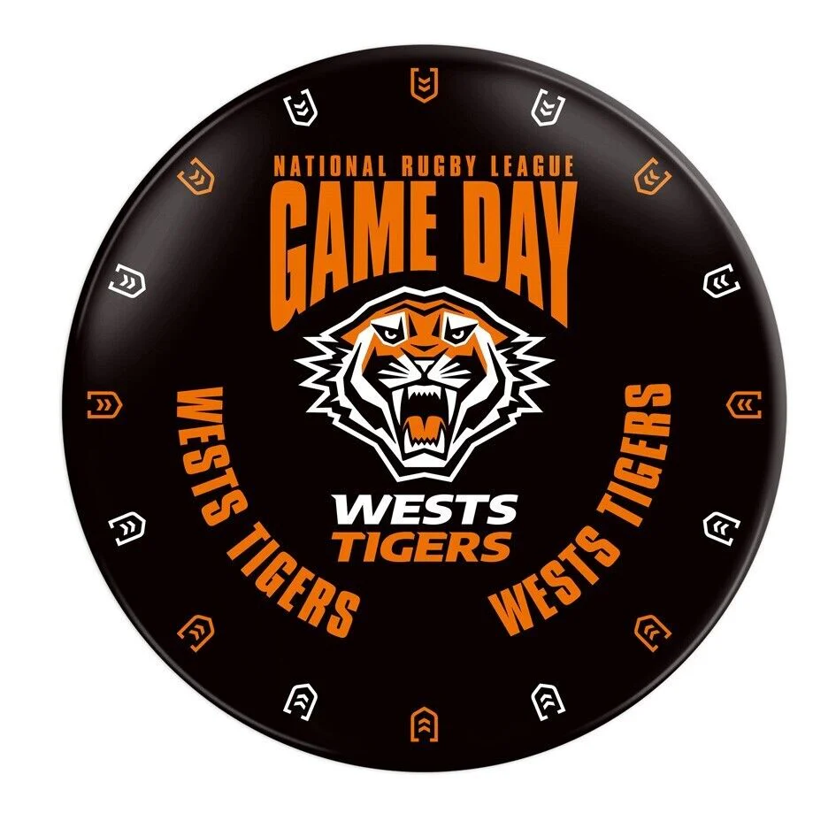 NRL Snack Plate - Wets Tigers - 20cm diameter - Melamine - Single - Image 2
