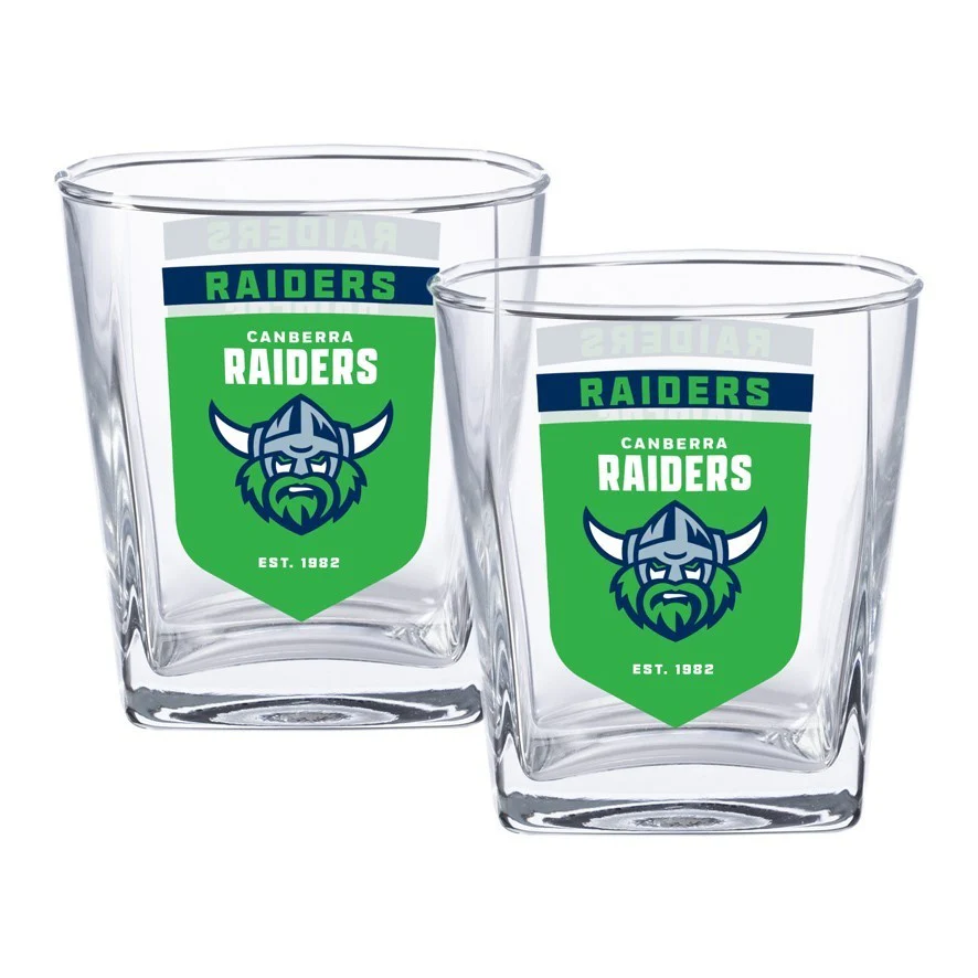 NRL Spirit Glass Set - Canberra Raiders - 250ml Cup - Set Of Two - Image 2