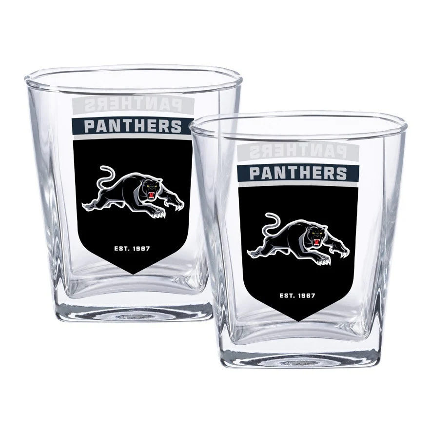 NRL Spirit Glass Set - Penrith Panthers - 250ml Cup - Set Of Two - Image 2