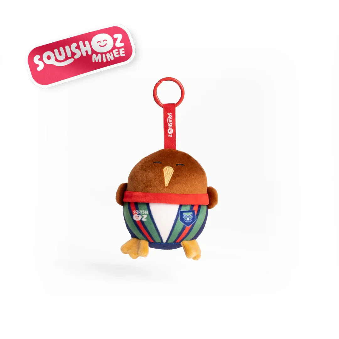 NRL SquishOz Minee - New Zealand Warriors - Kiwio - Plush Toy - Keychain