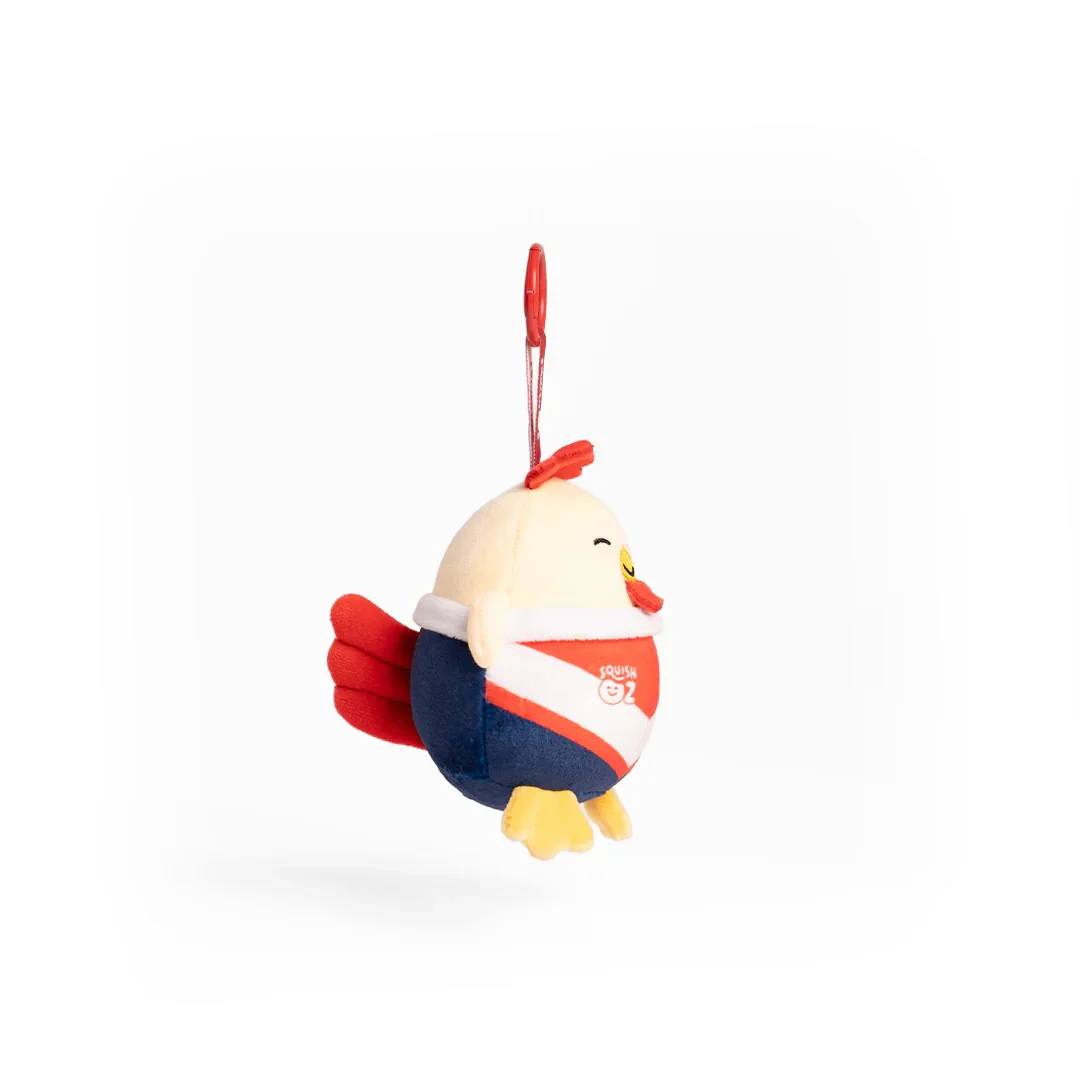 NRL SquishOz Minee - Sydney Roosters - Rocko - Plush Toy - Keychain - Image 2