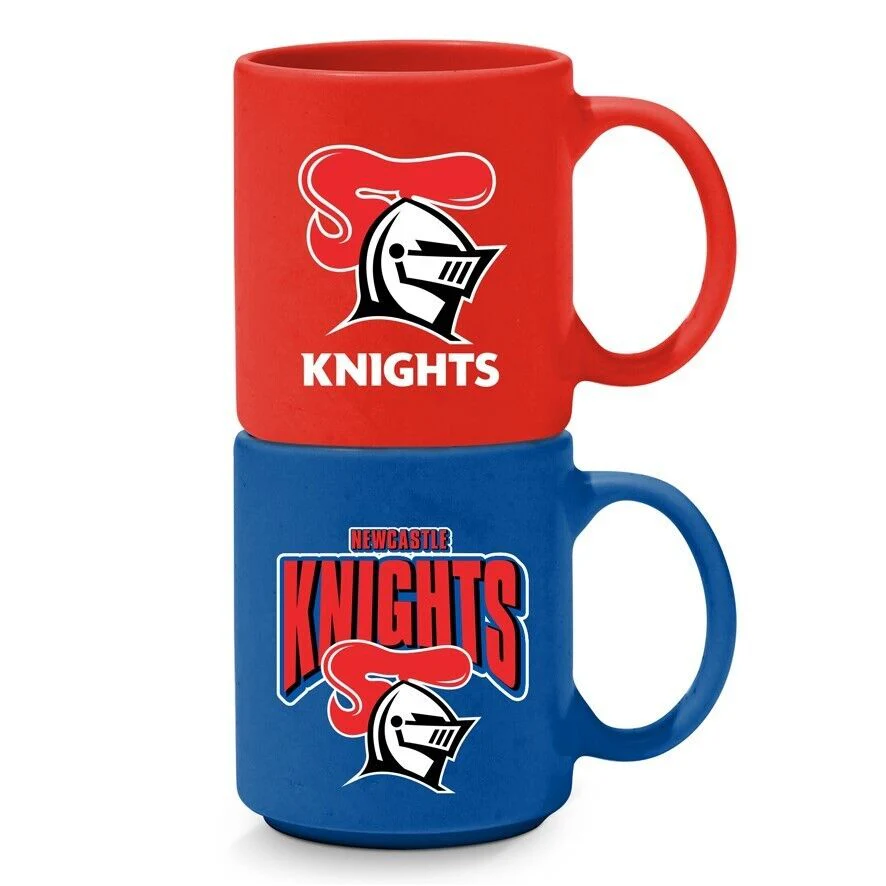 NRL Stackable Mug - Newcastle Knights - Set Of 2 - Coffee Cup - 305mL - Image 2
