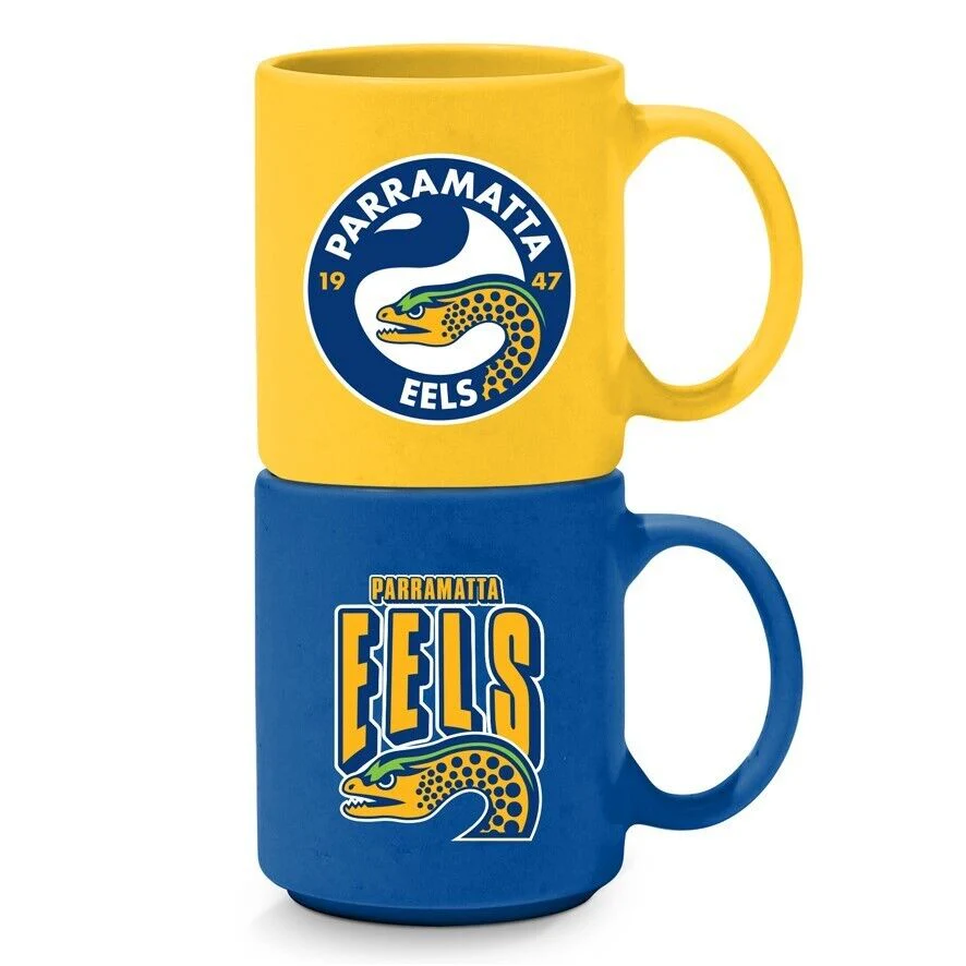 NRL Stackable Mug - Parramatta Eels - Set Of 2 - Coffee Cup - 305mL - Image 2