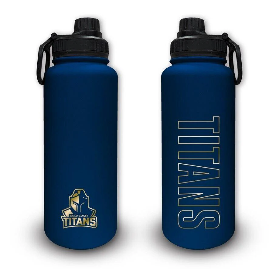 NRL Stainless Steel 960mL Drink Bottle - Gold Coast Titans - Double Walled - Image 2