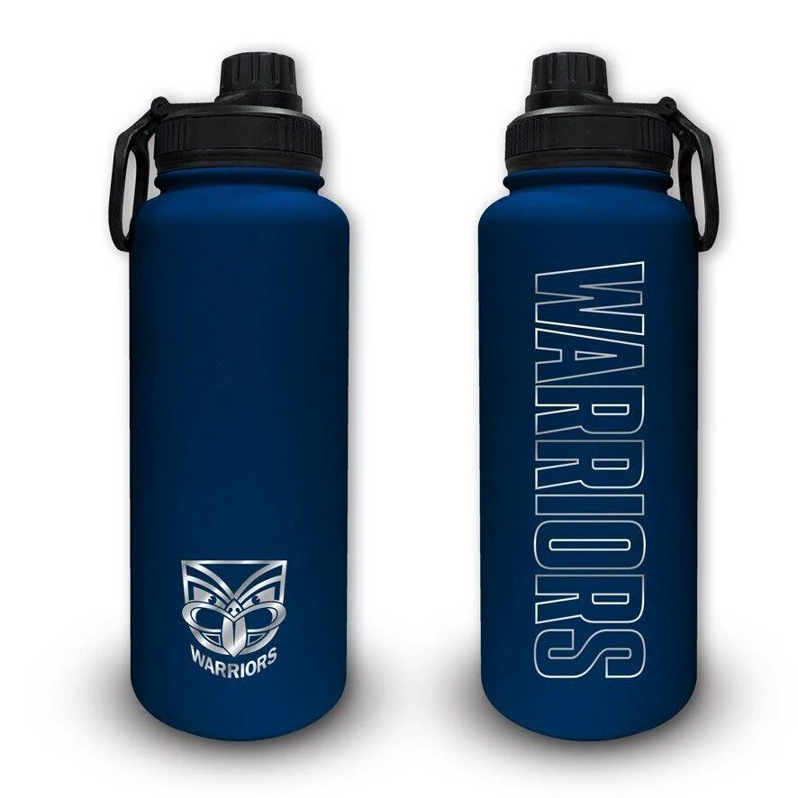 NRL Stainless Steel 960mL Drink Bottle - New Zealand Warriors - Double Walled - Image 2