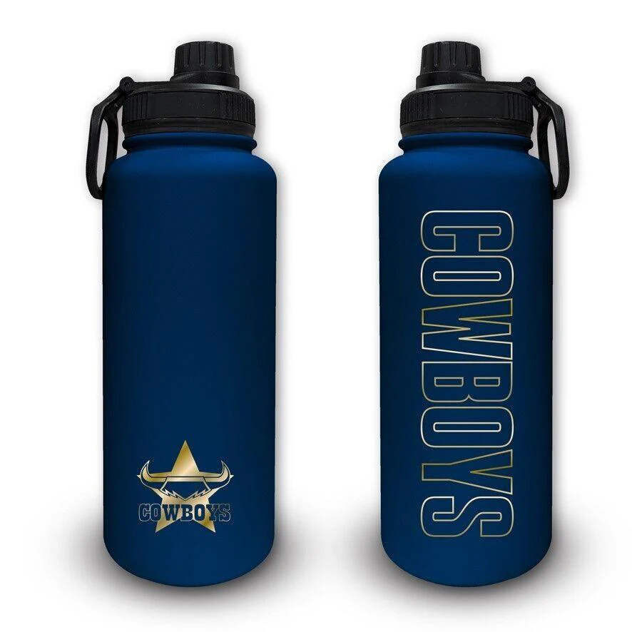 NRL Stainless Steel 960mL Drink Bottle - North Queensland Cowboys -Double Walled - Image 2