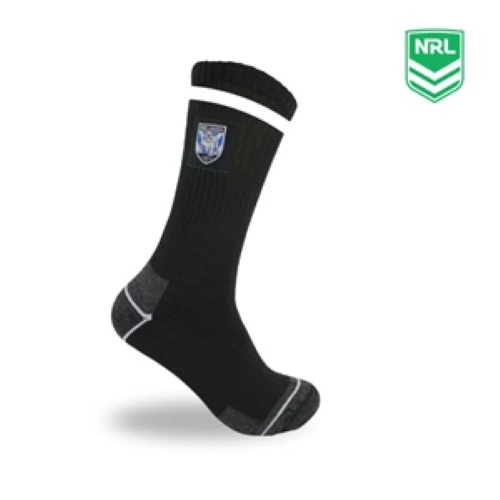 NRL Striped Work Socks  Canterbury Bulldogs  Two Pack  Sock  Mens - Image 2