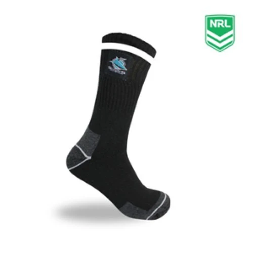 NRL Striped Work Socks - Cronulla Sharks - Two Pack - Sock - Mens - Image 2