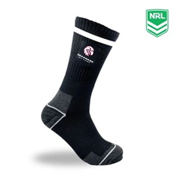 NRL Striped Work Socks - Manly Sea Eagles - Two Pack - Sock - Mens - Image 2