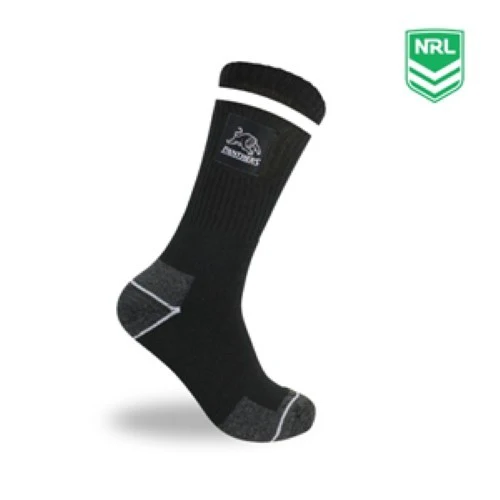 NRL Striped Work Socks  Penrith Panthers  Two Pack  Sock  Mens