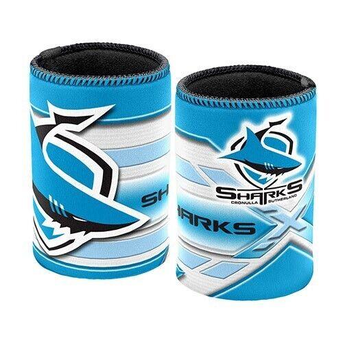 NRL Stubby Can Cooler - Cronulla Sharks - Drink - Rubber Base - Neoprene - Image 2