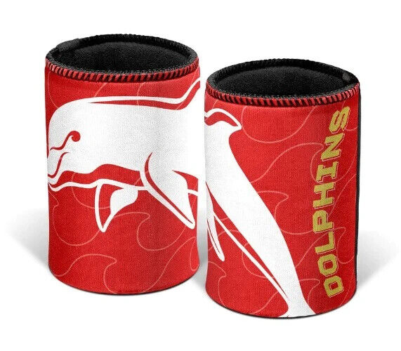 NRL Stubby Can Cooler - Dolphins - Drink - Rubber Base - Image 2