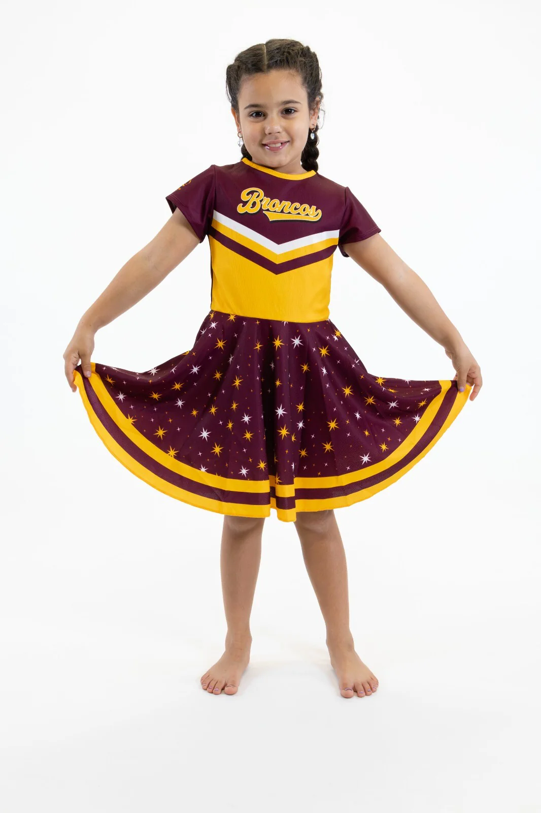 NRL Superstar Dress - Brisbane Broncos - Girls - Toddler - Kid - Image 2