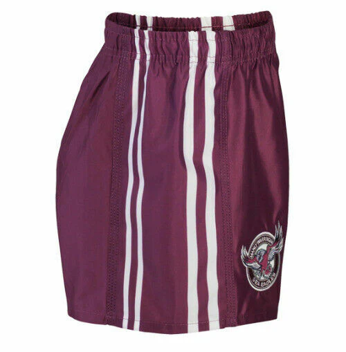 NRL Supporter Footy Shorts - Manly Sea Eagles - Kids Youth Adults - Image 2