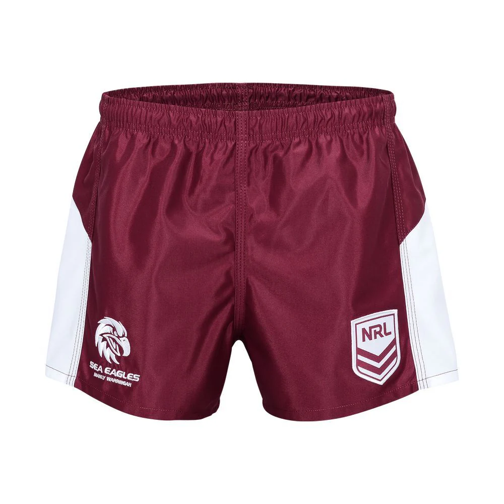 NRL Supporter Logo Footy Shorts - Manly Sea Eagles - Youth - Kids