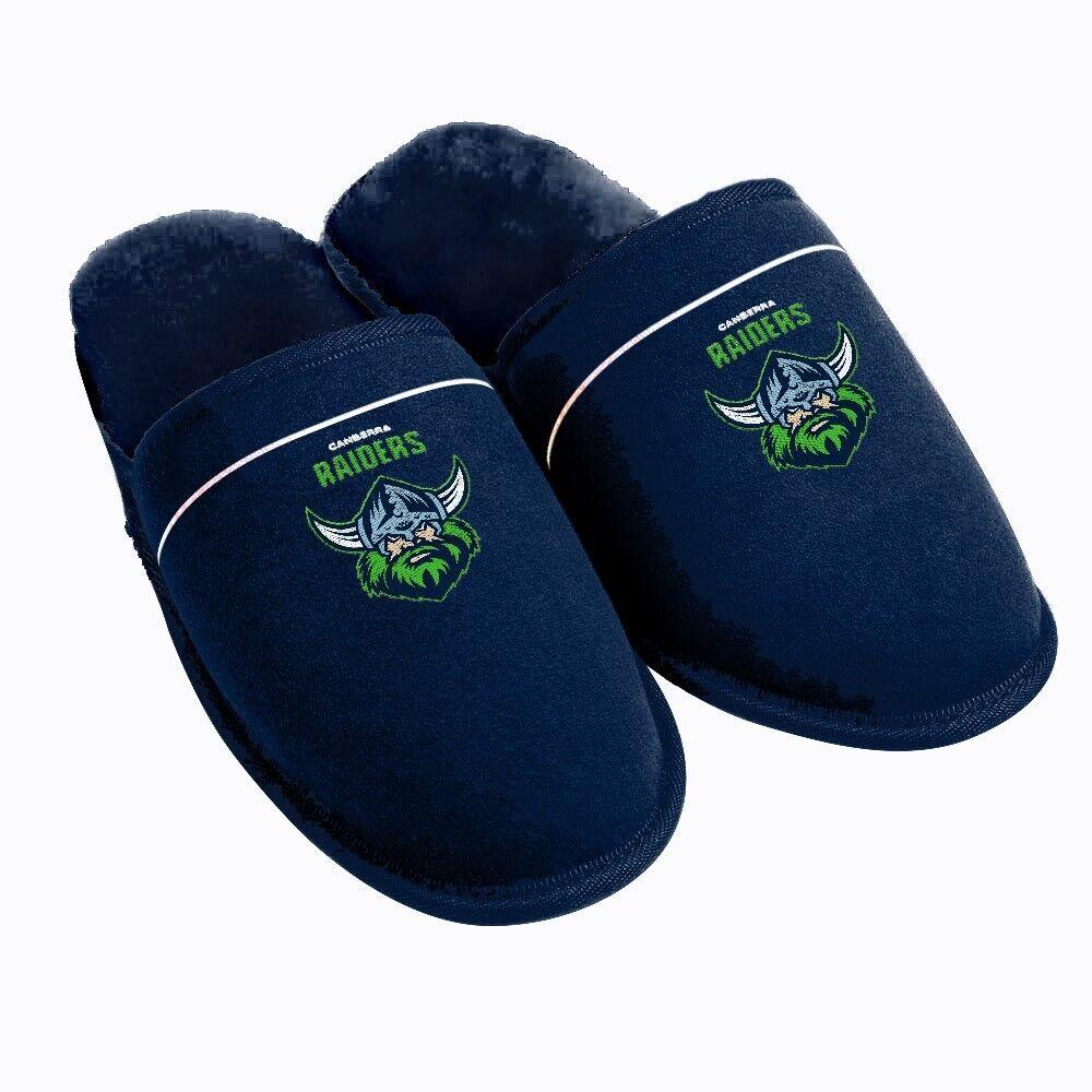 NRL Supporter Slippers - Canberra Raiders - Mens Size - Fluffy Winter Shoes - Image 2
