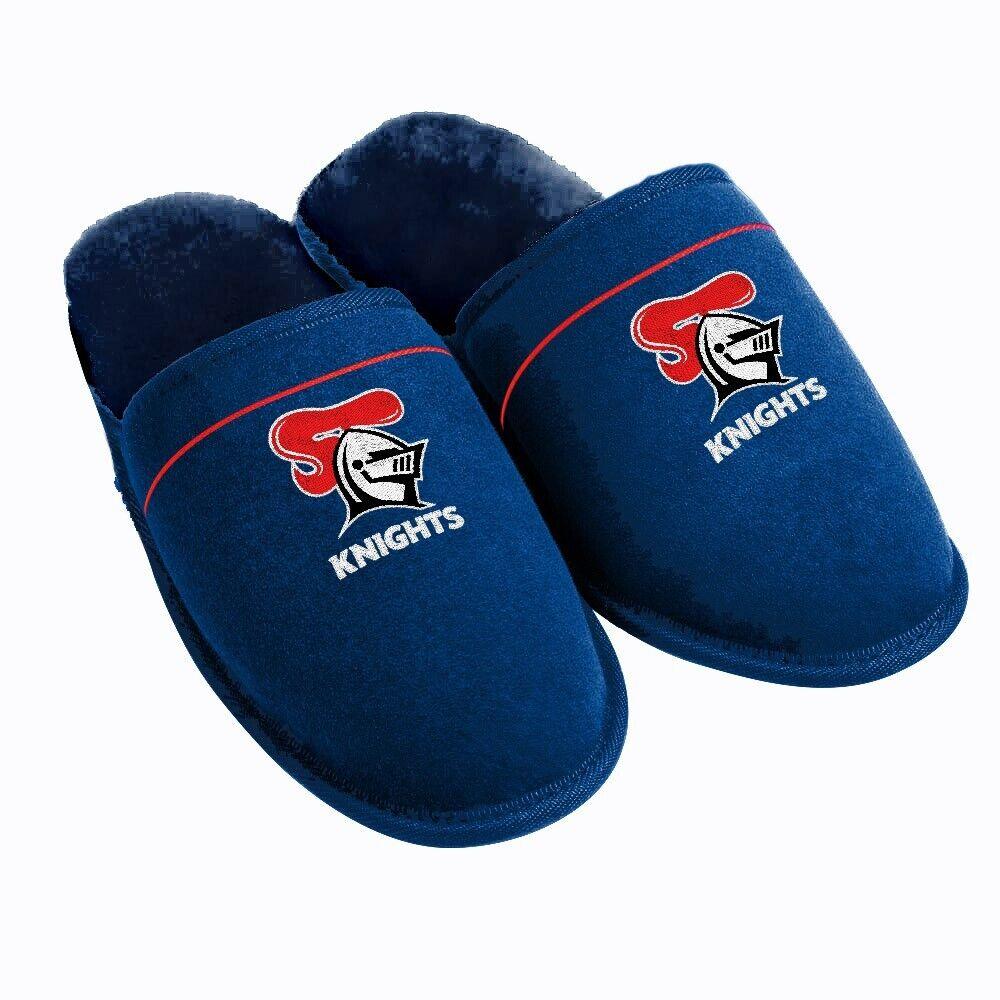 NRL Supporter Slippers - Newcastle Knights - Mens Size - Fluffy Winter Shoe - Image 2