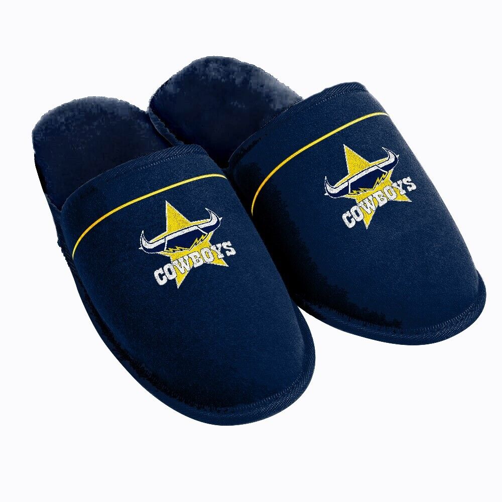 NRL Supporter Slippers - North Queensland Cowboys - Mens Size - Winter Shoes - Image 2